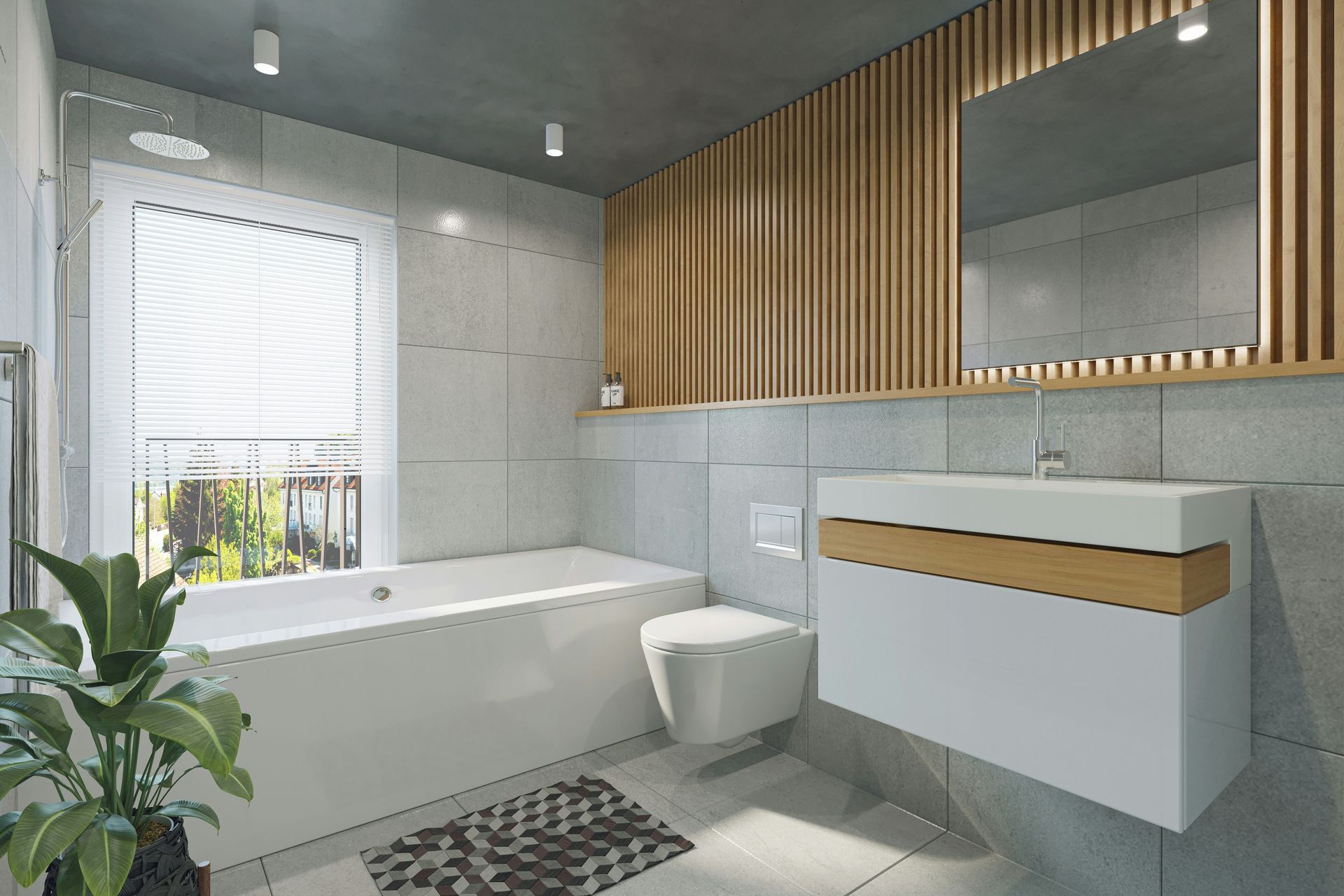 a bathroom with a toilet, sink, and bathtub